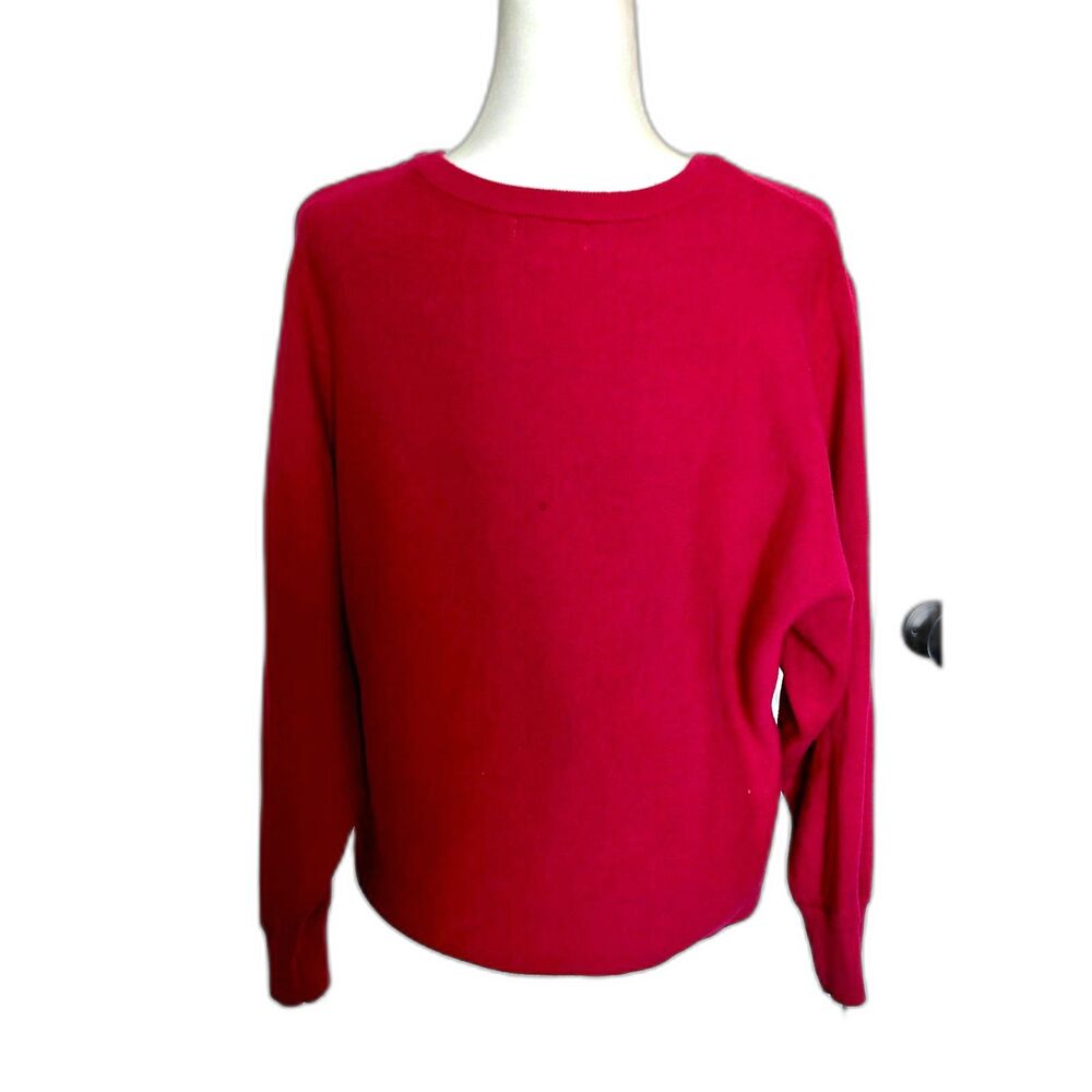 Calvin Klein Jeans Logo Sweater Hot Pink and Black Women's Size M Pullover - Picture 2 of 5